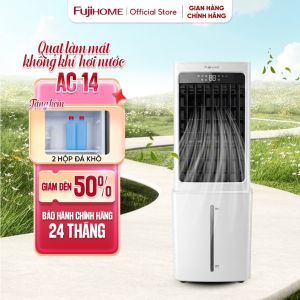 Quạt hơi nước làm mát không khí bình 14 Lít FUJIHOME AC-14 máy làm điều hoà không khí cảm ứng 3 tốc độ tiết kiệm điện