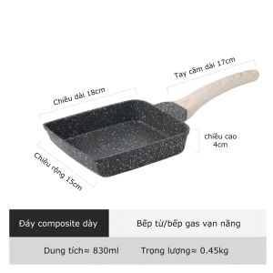 Chảo chống dính 4 ngăn cao cấp đáy từ dung mọi loại bếp - Aeneas Shop