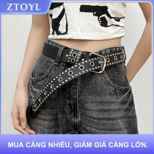 【ZTOYL】 Phụ Nữ Mới Vành Đai Của Phụ Nữ Quần Jean Tie-Trong Phụ Nữ Vành Đai Thời Trang Cá Tính Đinh Tán Vành Đai Cao Cấp Màu Đen Thời Trang