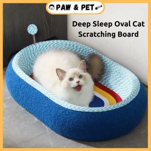 Deep Sleep Oval Shaped Cat Scratching Board Large Space Scratcher-Resistant Thickened Cat Board