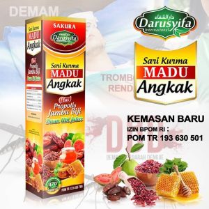 Sari Kurma Madu Angkak plus Propolis Jambu Biji Daun Ubi Jalar Darusyifa - Obat DBD Thypus dan Anemia