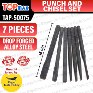 TopMax 7-Piece Punch and Chisel Tool Set | Heavy Duty | TAP-50075