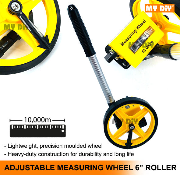 MYDIYSDNBHD ADJUSTABLE DISTANCE MEASURING WHEEL ANALOG MEASURING
