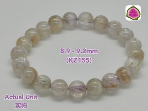 Gems House Natural Kunzite Crystal Gemstone Bracelet 6mm 8mm 9mm 天然紫锂辉水晶手串手链