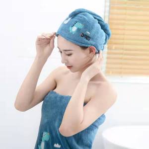 Happy home2021 ผ้าคลุมผมแห้งเร็ว ผ้าคลุมผมไมโครไฟเบอร์ ดูดซับผมแห้ง ใช้ได้ทั้งเด็กและผู้ใหญ