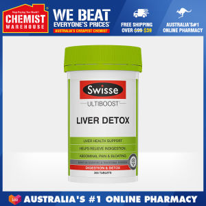 Swisse Ultiboost Liver Detox 200 Tablets Supports Liver Health Help to Relieve Symptoms of Indigestion Chemist Warehouse