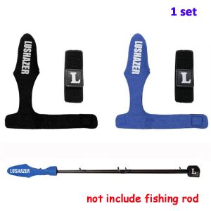 BLACKON 2 cái / bộ Cáp Dây đai đàn hồi Công cụ Protector + Tie Wrap Bìa cá cực Tay áo bảo vệ Dây đeo cần câu cá