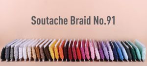 MOMOTARA No.91 เทปถัก Braid เทปถักร่อง Soutache Braid ขนาด 0.3 CM ยาว 36 หลา / ชุดที่ 1