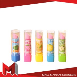 MallMainan-A70 Penghapus Model Lipstik Karakter Buah Random / Penghapus Pensil Eraser Buah Warna