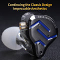 KZ ZSN Pro 2 Metal Earphones Super Linear Dynamic Coil Unit Hybrid Drive 1BA+1DD Headphone With 2PIN Detachable Cable Sport Game Noise Cancelling Headset HIFI Bass Music Monitor Earbuds. 