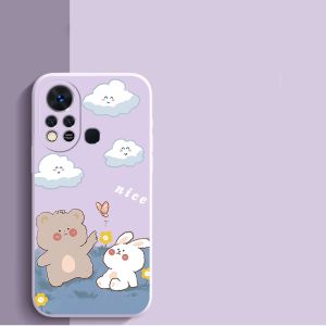 Case for infinix hot 11s infinix hot 11s nfc hot 11 phone casing Softcase Liquid Silicone Protector shockproof Cover new design aesthetic with Lanyard for girl YTSTXX01