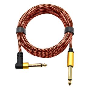 Heavy Duty Guitar Instrument Cable for Electric Bass Acoustics Guitars Studio Mixer Reinforced Coat TangleFree Design