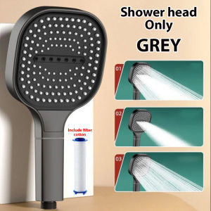 ⚡️SG SELLER⚡Pressure Shower Head – 3 Spray Modes | Water-Saving Massage Shower with Built-in Filter | Bathroom Accessories
