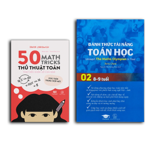 Combo sách Đánh thức tài năng toán học 2 và 50 thủ thuật toán ( 2 cuốn ) sách kiến thức toán học lớp 2 lớp 3 - Á Châu Books