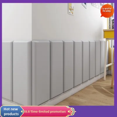 Graceful DIY 3D Wall Mounted Headboard Soundproof Wall Panels Upholstered Anti Collision Bedside Tatami Soft
