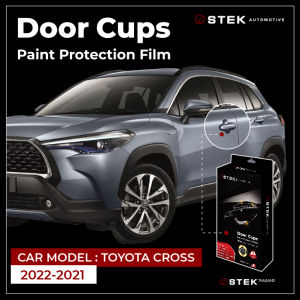 ฟิล์มกันรอยรถยนต์ ฟิล์มเบ้ามือจับประตู TOYOTA CROSS 2022-20219ตรงรุ่น แถมน้ำยกับยางรีดฟิล์ม  STEK ฟิล์มกันรอยขีดข่วนที่ดีที่สุด