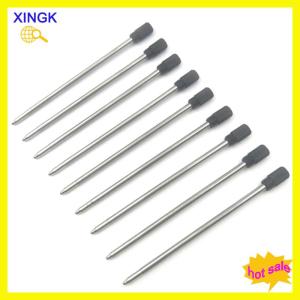 XINGK 10ชิ้น70มม. ปากกาหมึกสีดำ น้ำเงินเปลี่ยนปากกาลูกลื่นสำหรับองค์ประกอบปากกาคริสตัล
