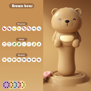24 patterns Cartoon Animals Baby Sleeping Story Book LED Projection Flashlight Interactive Projector Torch Lamp Toy Early Education Light Up Toy for Kids Boys girls gift