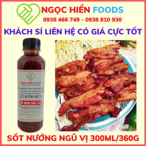 Sốt Nướng Ngũ Vị Ngọc Hiển Foods Dùng Cho Các Món Thịt Heo Bò Gà Dê Chai 300ml/360g