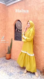 Halwa Set Dress oleh Aden Hijab: Pakaian Hijab Nyaman & Modis