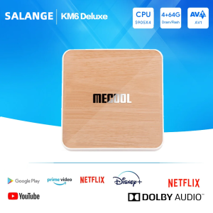 Salange Mecool KM6 TV Box Media Player Wifi 6 Android 10.0 4GB 32GB 64GB Amlogic S905X4 1000M LAN BT 5.0 Smart Set Top Box