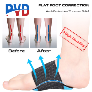 PVD 1 Pair EVA Flat Foot Arch Pad Plantar Fasciitis Sleeve Orthopedic Insoles