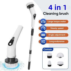 【Ready stock】9 in 1 Electric Cleaning Speed Rechargeable Brush High Cordless Spin Scrubber Bathroom Berus Elektrik