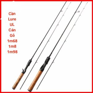 cần lure cần câu lure ul 2 ngọn cán gỗ siêu dẻo x1