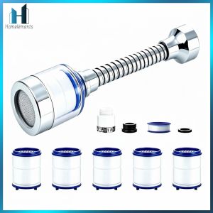 【Homelements】 Pressurized Splash Filters with PP Cotton Filter for Kitchen Bathroom Sink