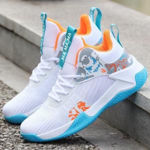 Mens High Top Basketball Shoes Korean Fashion Sport Shoes Outdoor Training Anti Slip Sneakers Size:39-45