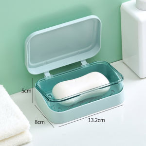 Double Layer High Quality Soap Box Portable Draining Soap Box Waterproof Travel Student Bathroom Flip with Lid Soap Box