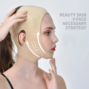 Women V Line Face Slimming Strap / Adjustable 3D Facial Lifting Bandage / Anti Wrinkle Firming Skin Care Belt / Traceless Elastic Sleep Shaper for Chin Cheek Contouring