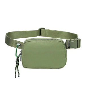Edern New Lulu túi dây kéo Bạc Mini Thể Thao Túi đeo thắt lưng cho Nữ Ni Lông Túi Đeo Trước Ngực không thấm nước Túi đeo chạy ngoài trời Túi đeo thắt lưng túi đeo chéo
