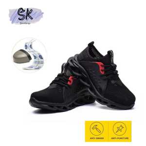 Sepatu Safety Sport Sneakers Safety ujung di lapisi besi dan ringan