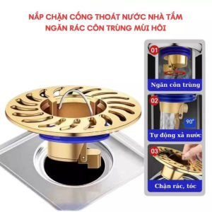 Bộ Nắp Cống Ngăn Mùi Khử Mùi Hôi [Bản Nâng Cấp] Bịt Ngăn Mùi Hôi Cống Chống Côn Trùng Víp