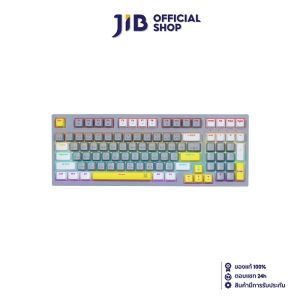 KEYBOARD (คีย์บอร์ด) NUBWO X802 THANATOS (GRAY-WHITE) (RED SWITCH - MINI RGB - EN/TH)
