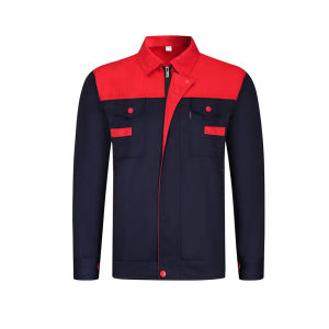 Safety Work Jacket for Men & Women Workwear Clothes Uniform Coverall Suits Labor Reflector Factory Staff Occupational Attire Long Sleeve Insurance Mechanics Coat
