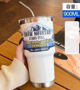 Magic Mountain Tumbler Mug Hot Cold Thermal Vacuum Flask Stainless Steel Cup (900 ml)