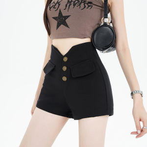 AMMIN กางเกงขาบานเอวสูงเอวสูงเอวสูงกางเกงขากว้างสีทึบเรียบง่ายเหมาะกับฤดูร้อนของ2024ผ้าคอตตอนสไตล์เกาหลี