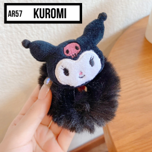 Fyngalery ♛ Ikat Rambut Scrunchie Karakter Boneka Kartun Jepang Lucu Ikat Rambut Lucu Ikat Rambut Anak Anak Karet Rambut Lucu DP57