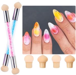 Nail Gradient Brush Set Sponge Heads Replacement Shadow Brushes for Manicure Art Powder for Nails Arts Design Pen Dotting Tools