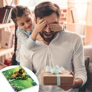 Elegant 3D Foldable Fathers Day Artistic 3D Foldable Greeting for Fathers Day Feature Animal Theme