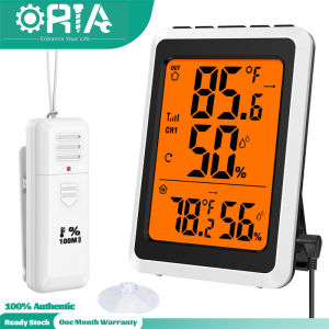 ORIA Digital Hygrometer Indoor/Outdoor Thermometer with Humidity Monitor Temperature Humidity Meter for Home Bedroom Babyroom Office Greenhouse