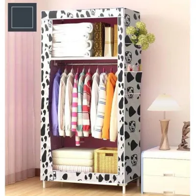 LeoBea New Fashion Clothes Storage Quality Multifunctional Simple Wardrobe Fashion Cabinet ( NO ZIPPER - 45*60*145cm)