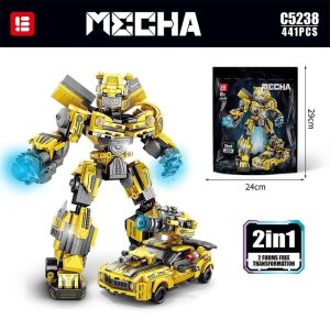 2 In 1 Mainan Robot Classic Transformers Action Figure Optimus Prime Block Building Susun Action Figure Brick Balok