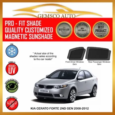 Kia Cerato Forte Sedan 2nd Gen 2008 - 2012 ( 2 pcs) Car Magnetic Sunshade / Boot Tray