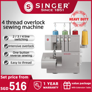 Singer 14HD854 Overlock Sewing Machine HEAVY DUTY Household 2/3/4 Thread