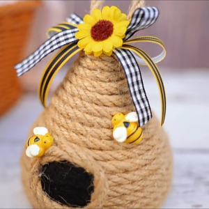 Trang Trại Ong Trang Trí Làm Thủ Công Ong Tổ Ong rèm treo tường Kỳ Nghỉ Khay Lớp Decors Với Hoa hướng dương Và Bowknot