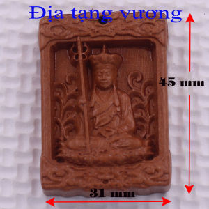 Mặt dây chuyền Thần tài gỗ đào kèm vòng cổ dây dù