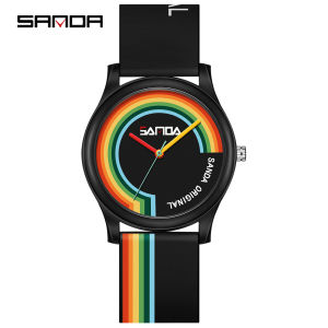 SANDA New Top Luxury Brand Fashion Mens Simple Watches Waterproof Quartz Wrist Watch